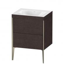 Duravit XV4709NB172C - Duravit XViu Two Drawer C-Bonded Floorstanding Vanity Kit Dark Brushed Oak