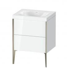 Duravit XV4709NB185C - Duravit XViu Two Drawer C-Bonded Floorstanding Vanity Kit White