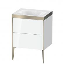 Duravit XV4709NB185P - Duravit XViu Two Drawer C-Bonded Floorstanding Vanity Kit White