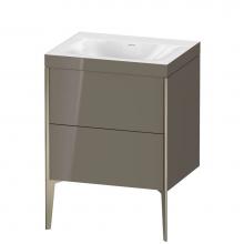 Duravit XV4709NB189C - Duravit XViu Two Drawer C-Bonded Floorstanding Vanity Kit Flannel Gray