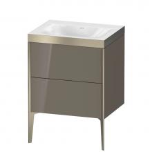 Duravit XV4709NB189P - Duravit XViu Two Drawer C-Bonded Floorstanding Vanity Kit Flannel Gray