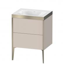 Duravit XV4709NB191P - Duravit XViu Two Drawer C-Bonded Floorstanding Vanity Kit Taupe