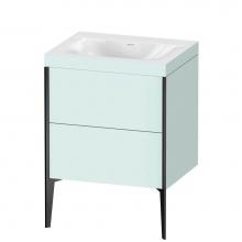 Duravit XV4709NB209C - Duravit XViu Two Drawer C-Bonded Floorstanding Vanity Kit Light Blue