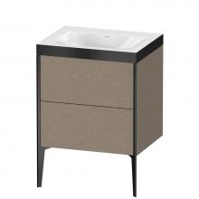 Duravit XV4709NB211P - Duravit XViu Two Drawer C-Bonded Floorstanding Vanity Kit Cashmere Oak