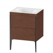 Duravit XV4709NB213C - XViu Two Drawer C-Bonded Floorstanding Vanity Kit American Walnut