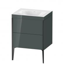 Duravit XV4709NB238C - Duravit XViu Two Drawer C-Bonded Floorstanding Vanity Kit Dolomite Gray