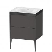 Duravit XV4709NB249P - XViu Two Drawer C-Bonded Floorstanding Vanity Kit Graphite