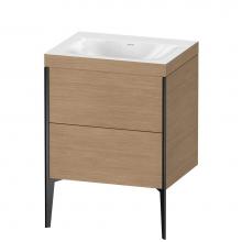 Duravit XV4709NB252C - Duravit XViu Two Drawer C-Bonded Floorstanding Vanity Kit European Oak