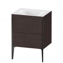 Duravit XV4709NB272C - XViu Two Drawer C-Bonded Floorstanding Vanity Kit Dark Brushed Oak