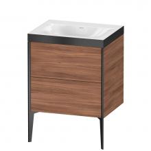 Duravit XV4709NB279P - XViu Two Drawer C-Bonded Floorstanding Vanity Kit Walnut