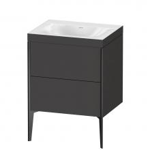 Duravit XV4709NB280C - XViu Two Drawer C-Bonded Floorstanding Vanity Kit Graphite