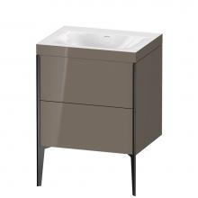 Duravit XV4709NB289C - Duravit XViu Two Drawer C-Bonded Floorstanding Vanity Kit Flannel Gray