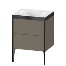 Duravit XV4709NB290P - Duravit XViu Two Drawer C-Bonded Floorstanding Vanity Kit Flannel Gray