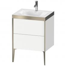 Duravit XV4709OB118P - Duravit XViu Two Drawer C-Bonded Floorstanding Vanity Kit White