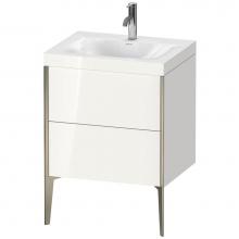 Duravit XV4709OB122C - Duravit XViu Two Drawer C-Bonded Floorstanding Vanity Kit White