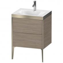 Duravit XV4709OB131P - Duravit XViu Two Drawer C-Bonded Floorstanding Vanity Kit Silver Pine