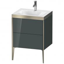 Duravit XV4709OB138P - Duravit XViu Two Drawer C-Bonded Floorstanding Vanity Kit Dolomite Gray