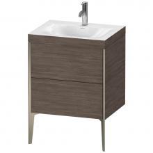 Duravit XV4709OB151C - Duravit XViu Two Drawer C-Bonded Floorstanding Vanity Kit Pine Terra