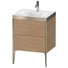 Duravit XV4709OB152P - Duravit XViu Two Drawer C-Bonded Floorstanding Vanity Kit European Oak