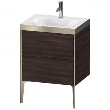 Duravit XV4709OB153P - Duravit XViu Two Drawer C-Bonded Floorstanding Vanity Kit Chestnut Dark