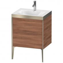 Duravit XV4709OB179P - Duravit XViu Two Drawer C-Bonded Floorstanding Vanity Kit Walnut