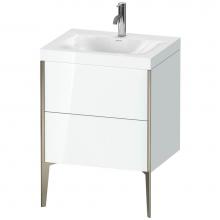 Duravit XV4709OB185C - Duravit XViu Two Drawer C-Bonded Floorstanding Vanity Kit White