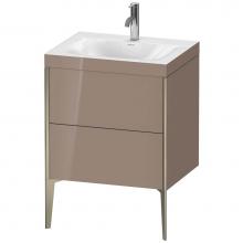 Duravit XV4709OB186C - Duravit XViu Two Drawer C-Bonded Floorstanding Vanity Kit Cappuccino