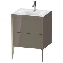 Duravit XV4709OB189C - Duravit XViu Two Drawer C-Bonded Floorstanding Vanity Kit Flannel Gray