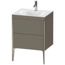 Duravit XV4709OB190C - Duravit XViu Two Drawer C-Bonded Floorstanding Vanity Kit Flannel Gray