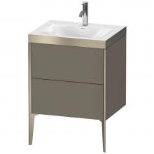 Duravit XV4709OB190P - Duravit XViu Two Drawer C-Bonded Floorstanding Vanity Kit Flannel Gray