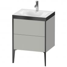 Duravit XV4709OB207P - XViu Two Drawer C-Bonded Floorstanding Vanity Kit Concrete Gray