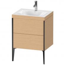 Duravit XV4709OB212C - Duravit XViu Two Drawer C-Bonded Floorstanding Vanity Kit Brushed Oak