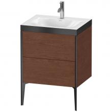 Duravit XV4709OB213P - XViu Two Drawer C-Bonded Floorstanding Vanity Kit American Walnut