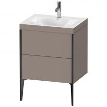 Duravit XV4709OB243C - Duravit XViu Two Drawer C-Bonded Floorstanding Vanity Kit Basalt