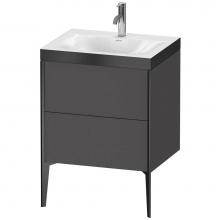 Duravit XV4709OB249P - XViu Two Drawer C-Bonded Floorstanding Vanity Kit Graphite