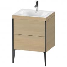 Duravit XV4709OB271C - Duravit XViu Two Drawer C-Bonded Floorstanding Vanity Kit Mediterranean Oak