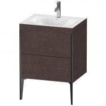 Duravit XV4709OB272C - XViu Two Drawer C-Bonded Floorstanding Vanity Kit Dark Brushed Oak