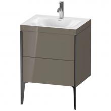 Duravit XV4709OB289C - Duravit XViu Two Drawer C-Bonded Floorstanding Vanity Kit Flannel Gray