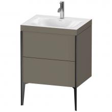 Duravit XV4709OB290C - Duravit XViu Two Drawer C-Bonded Floorstanding Vanity Kit Flannel Gray