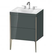 Duravit XV4709TB138C - Duravit XViu C-Bonded Floorstanding Vanity  Dolomiti Gray High Gloss