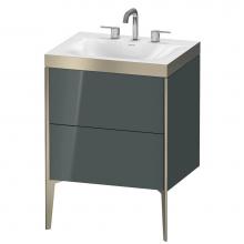 Duravit XV4709TB138P - Duravit XViu C-Bonded Floorstanding Vanity  Dolomiti Gray High Gloss