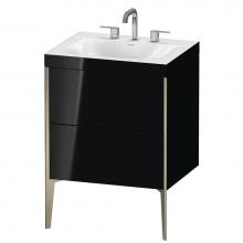 Duravit XV4709TB140C - Duravit XViu C-Bonded Floorstanding Vanity  Black High Gloss