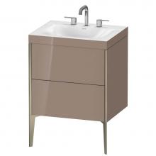 Duravit XV4709TB186C - Duravit XViu C-Bonded Floorstanding Vanity  Cappuccino High Gloss