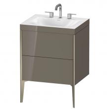 Duravit XV4709TB189C - Duravit XViu C-Bonded Floorstanding Vanity  Flannel Gray High Gloss