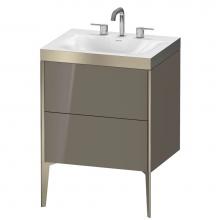 Duravit XV4709TB189P - Duravit XViu C-Bonded Floorstanding Vanity  Flannel Gray High Gloss