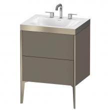 Duravit XV4709TB190P - Duravit XViu C-Bonded Floorstanding Vanity  Flannel Gray Satin Matte