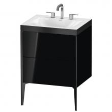 Duravit XV4709TB240P - Duravit XViu C-Bonded Floorstanding Vanity  Black High Gloss