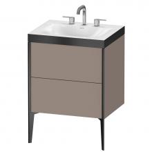 Duravit XV4709TB243P - Duravit XViu C-Bonded Floorstanding Vanity  Basalt Matte