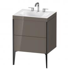 Duravit XV4709TB289C - Duravit XViu C-Bonded Floorstanding Vanity  Flannel Gray High Gloss