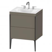 Duravit XV4709TB290C - Duravit XViu C-Bonded Floorstanding Vanity  Flannel Gray Satin Matte